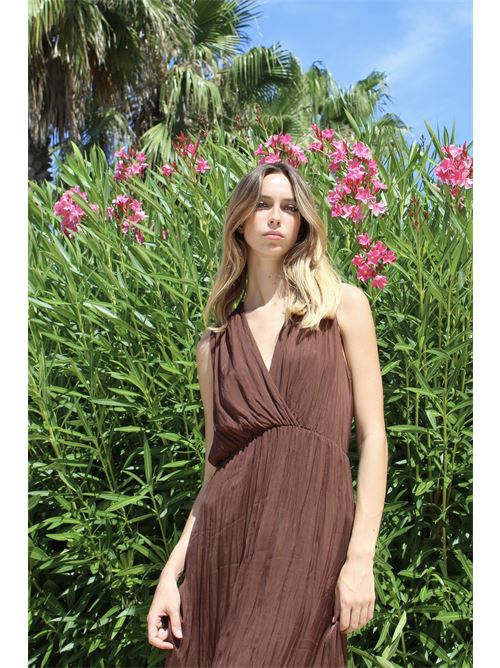 Vestito lungo in seta e viscosa HAVEONE | AFF-N0052