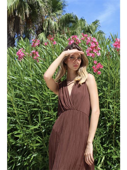 Vestito lungo in seta e viscosa HAVEONE | AFF-N0052