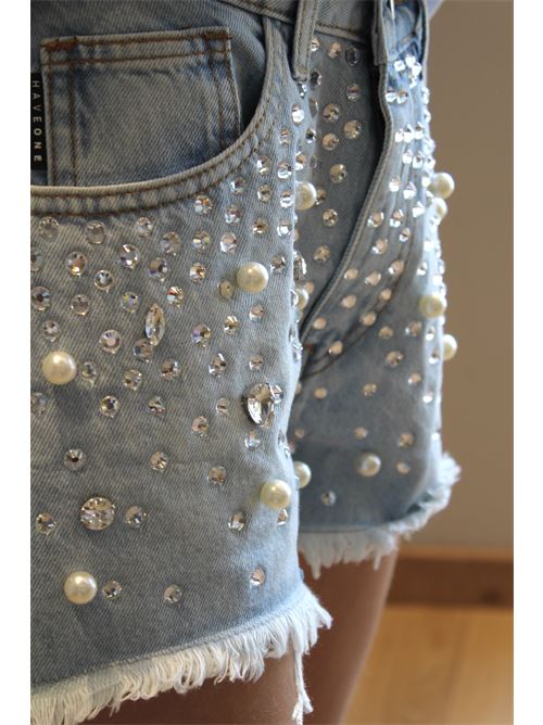 Shorts con perle e strass HAVEONE | PGZ-N1971
