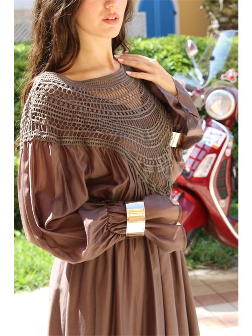 Abito lungo crochet e maniche ampie SOUVENIR | S37M14871