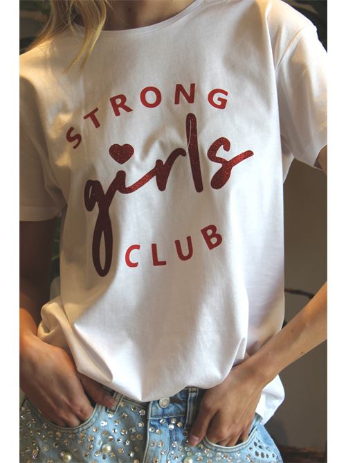 T-shirt stampa Strong girls club SOUVENIR | T37N14291