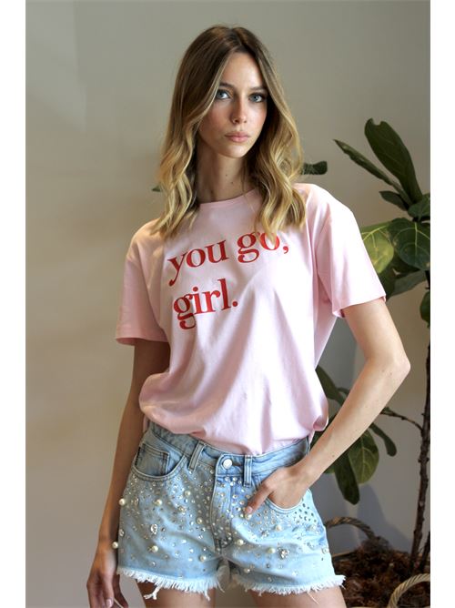 T-shirt con stampa You go, girl SOUVENIR | T37N14311